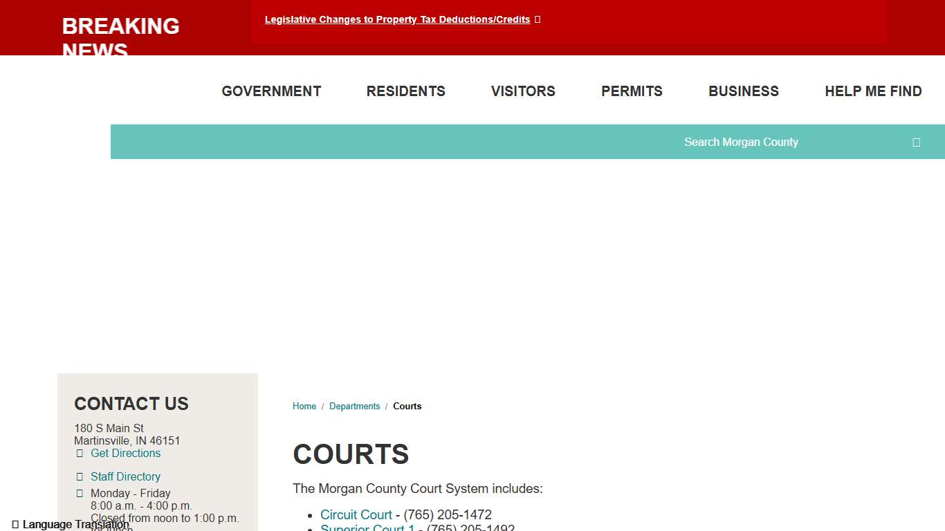 Courts / Morgan County, Indiana